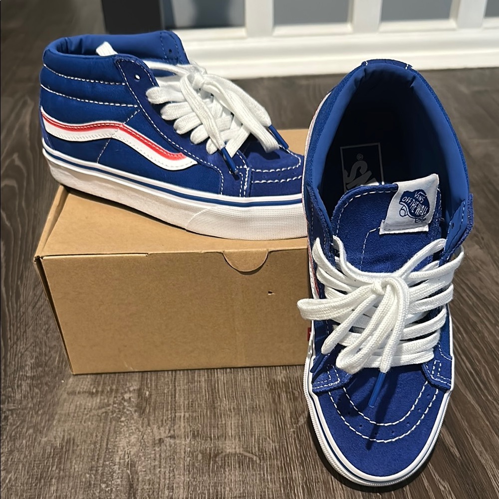 Vans Chicago Cubs Blue High-Top Vans Sneakers